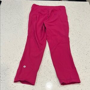 lululemon athletica Pink Leggings Cropped Performance